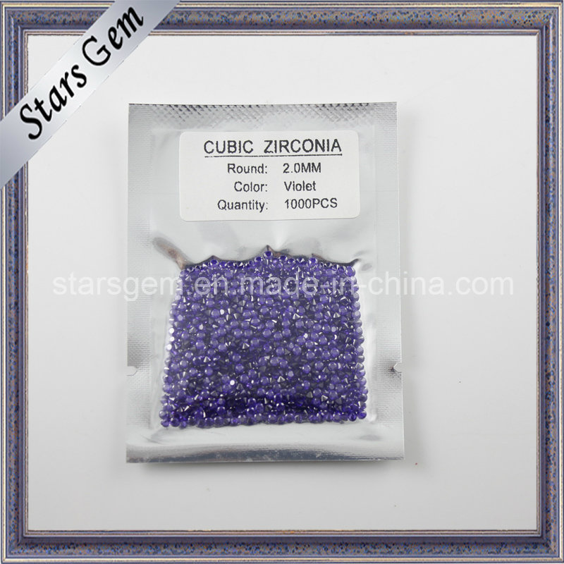 Waxing Setting MID Violet Cubic Zirconia