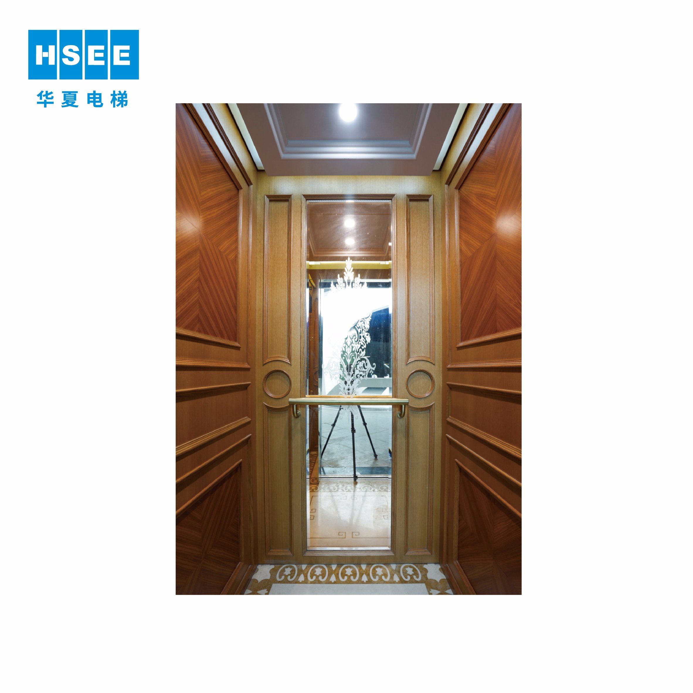 En-81 Standard Speed 0.4m/S Luxury Decoration Villa Elevator