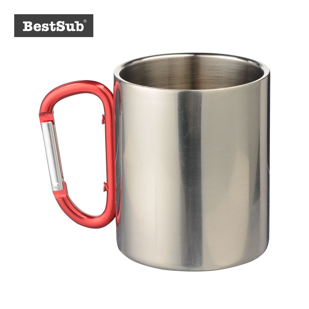 300ml Stainless Steel Mug W/ Carabiner Handle