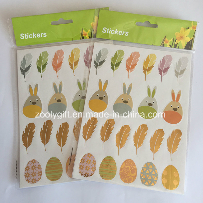 Customize Cartoon Shape Gold Foil Paper Stickers