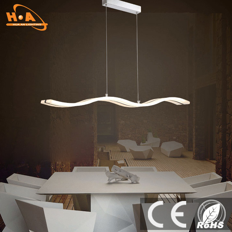 Curve Shape Decoration Hanging LED Commercial Pendant Light