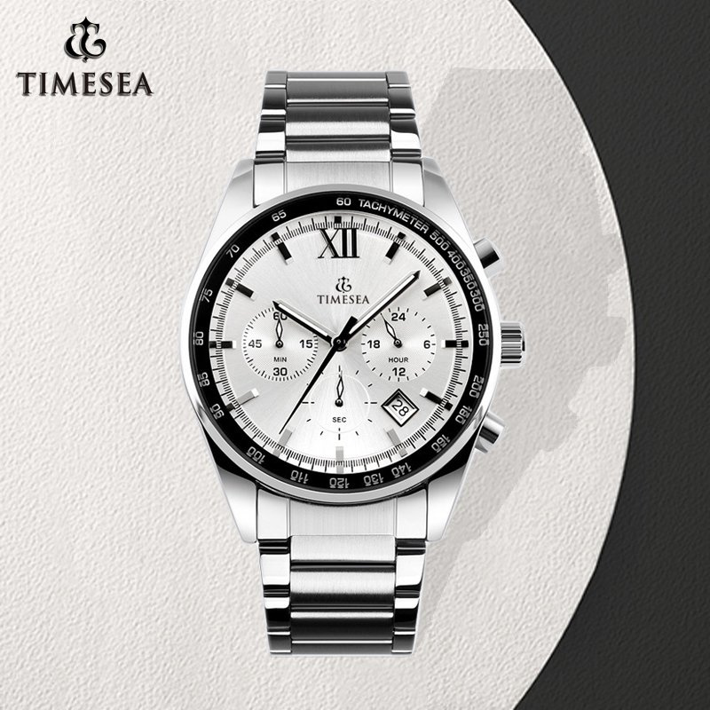 Multifunction Swiss Movement Sport Men Wrist Watches Stainless Steel Analog Watch 72795