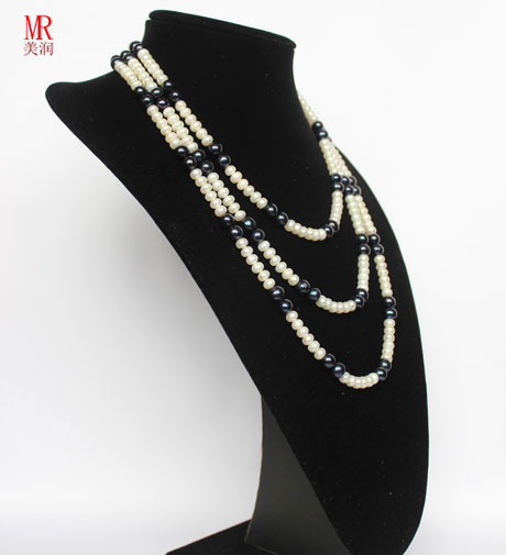 Multi Strand Freshwater Pearl Jewelry Necklace (EN1305)