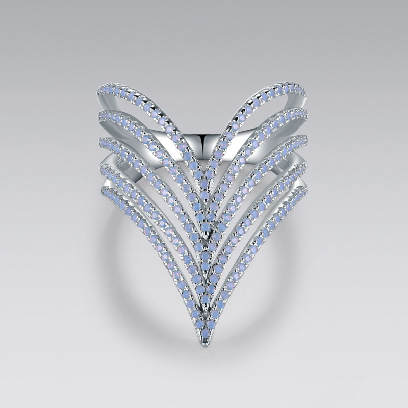 Silver Fox Ring with Cubic Zircon