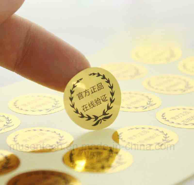 Matt Gold Personalized Custom Vinyl Adhesive Print Stickers Factory