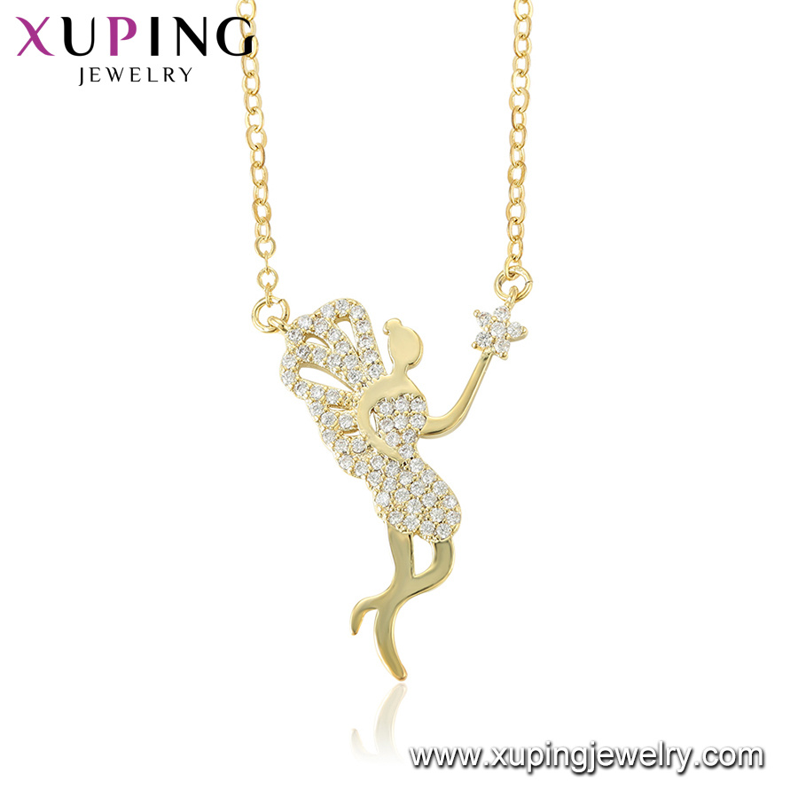 44480 Fashion Charm Joan Cross 14K Gold-Plated Imitation Alloy Copper Jewelry Chain Necklace