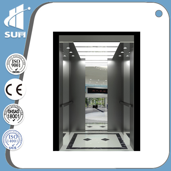 All 304 Stainless Steel Passenger Elevator of Speed 1.0m/S