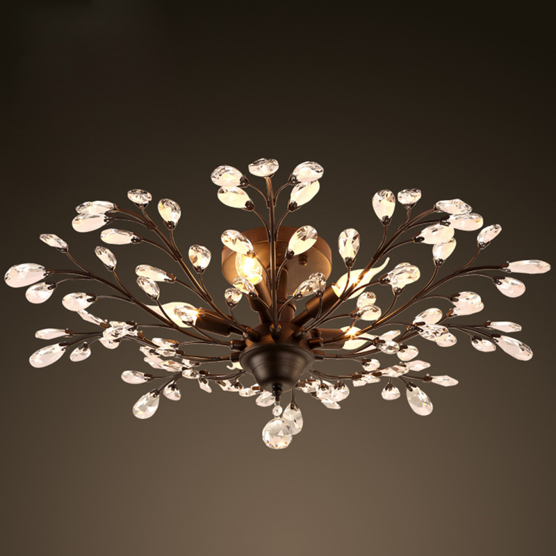 Crystal Ceiling Lamp Modern LED Ceiling Light