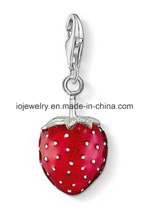 Charms with Lobster Clasp Strewberry Pendant