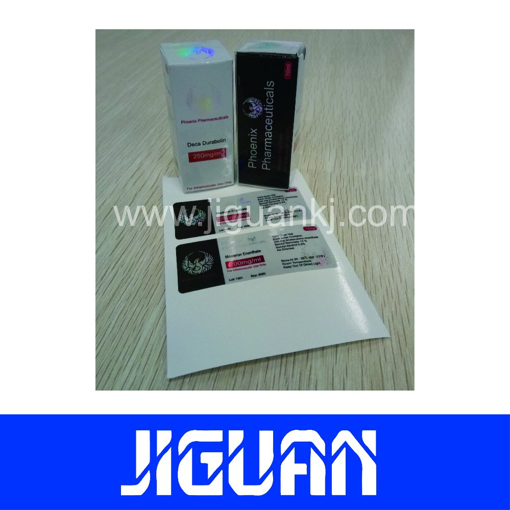 Full Color Printing Round Silver Foil Pet Label