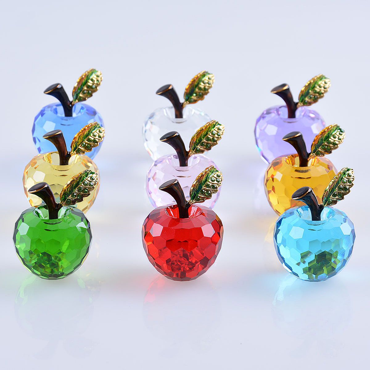 40mm Crystal Apples for Christmas Table Decoration