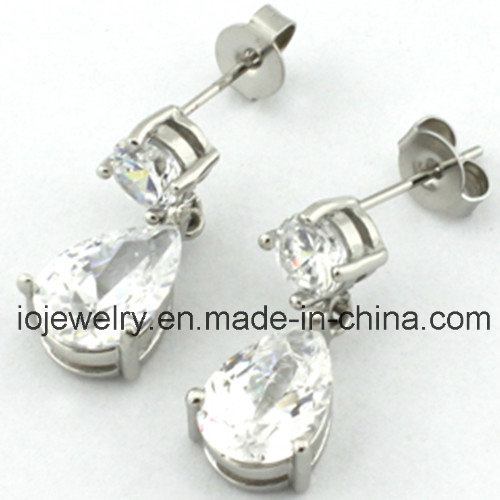 Water Drop Diamond Engagement Earrings