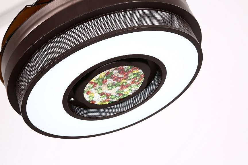 Model 42wf830kf Ceiling Fan Light with Crystal Lampshade