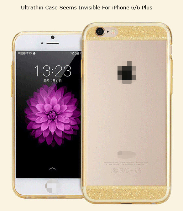 Bling Crystal Clear Thin Transparent TPU Case for iPhone6 Plus