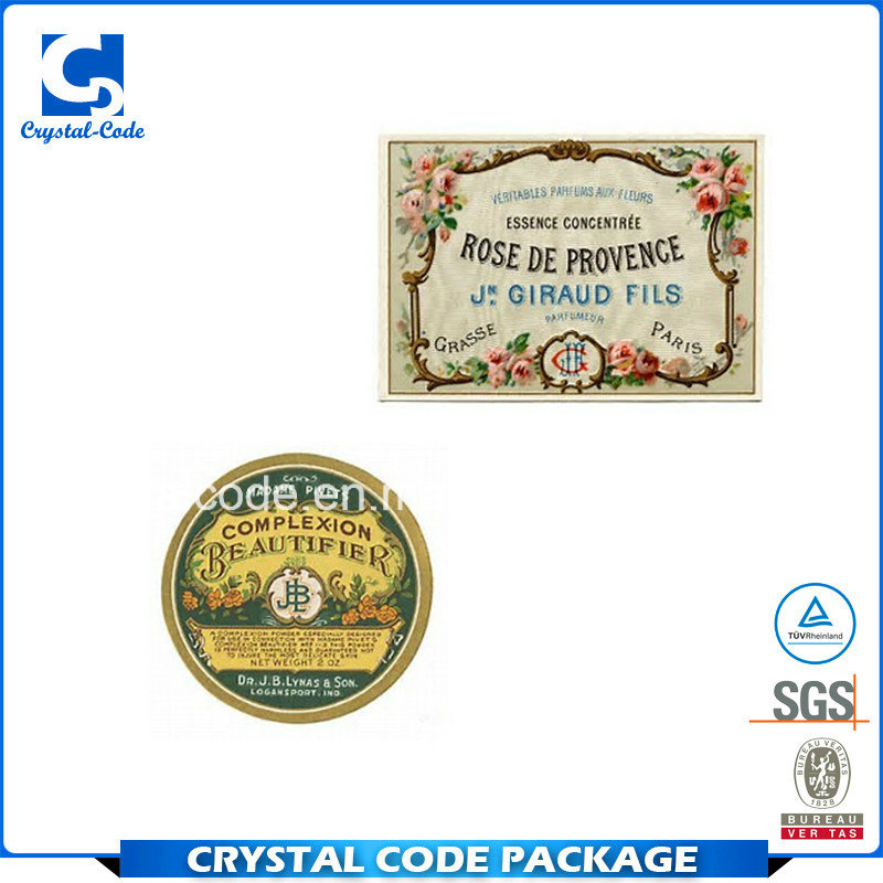Full Colors Beauty Printing Perfume Label Sticker