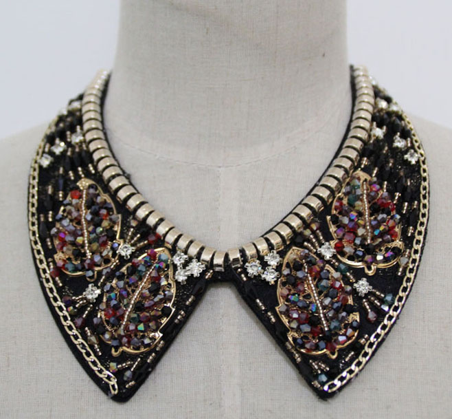 Ladies Fashion Charm Crystal Costume Necklace Garment Collar (JE0080-2)