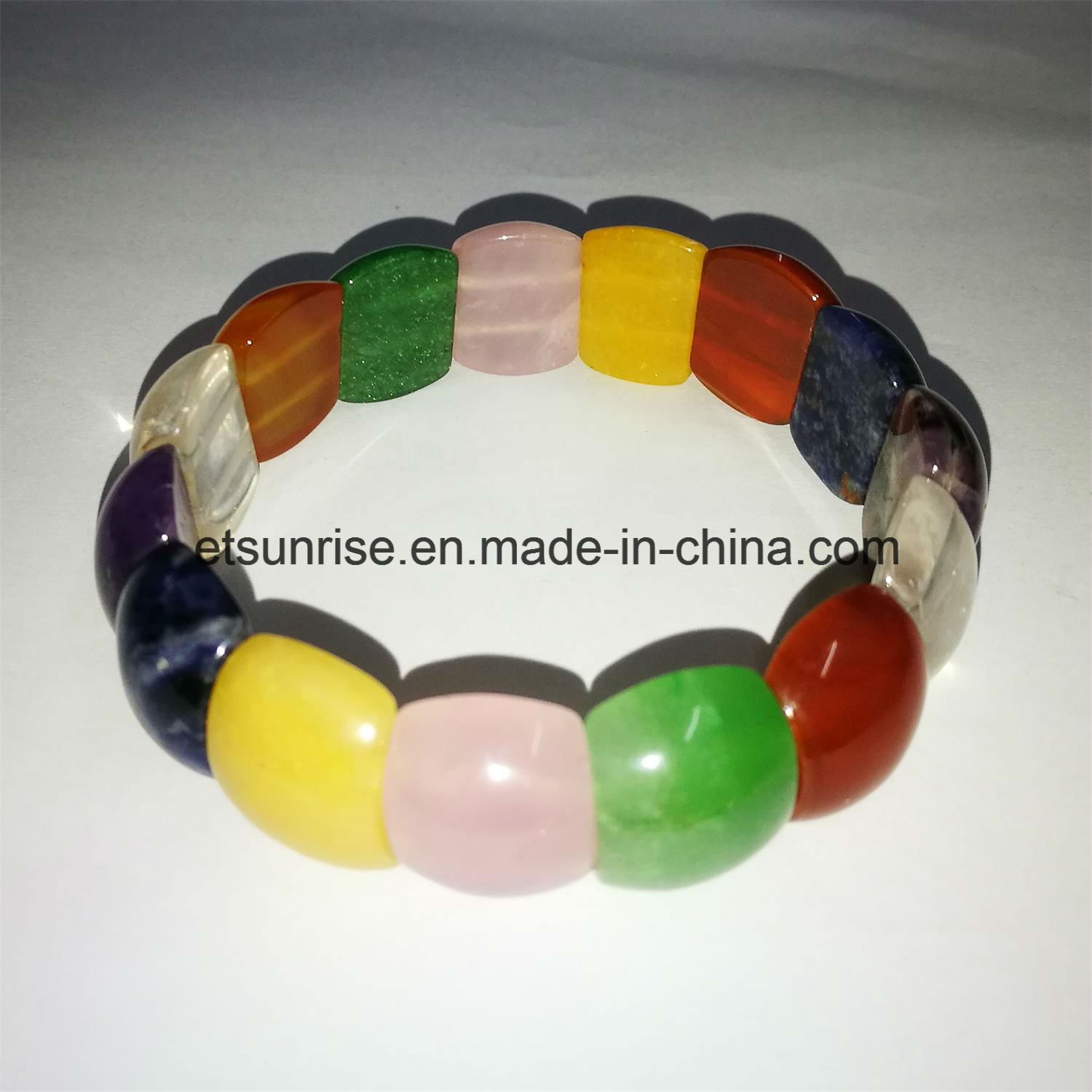Semi Precious Stone Mix Color Natural Crystal Amethyst Beaded Bracelet