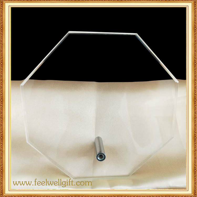 Polygon Custom Crystal Glass Trophy