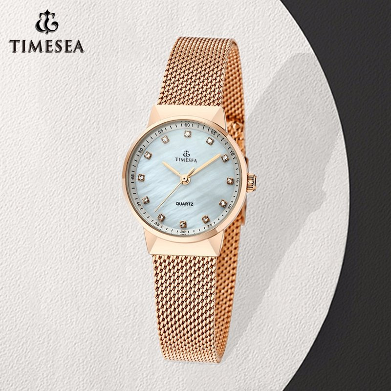 Custom Fashion Watch Ladies Stainless Steel Crystal Wrist Watch 71340