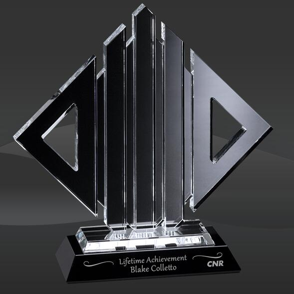 Tri Pillar Crossing Crystal Award (CD-3105)