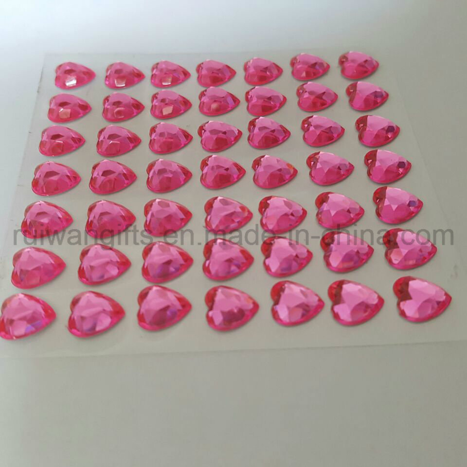 Custom Made Clear Acrylic Stone Stickers, Diamond Rhinestone Sticker
