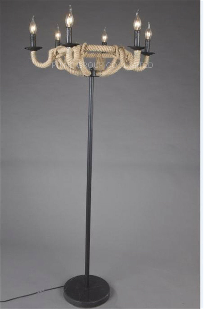 Decorative Floor Lamp for Home or Hotel with Rope