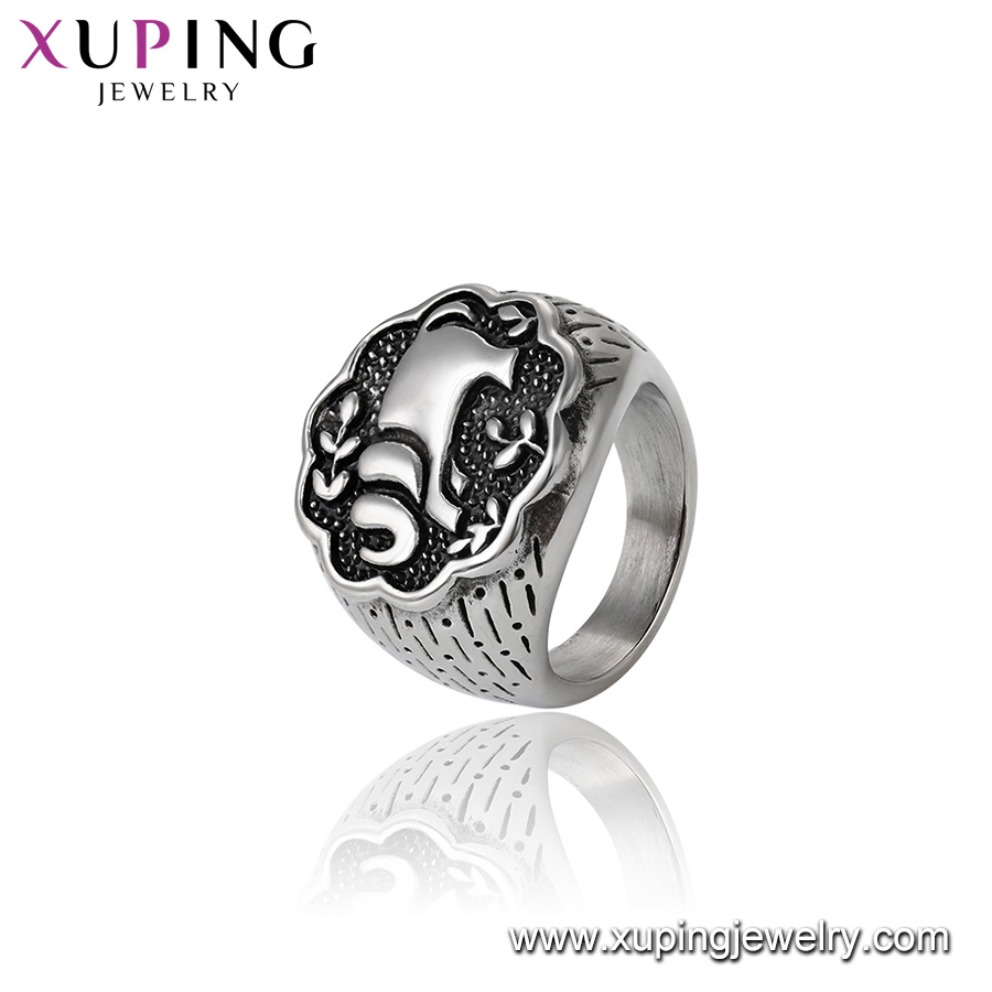 15568 Xuping Stainless Steel Ring, Elephant Shaped Silver Ring for Women