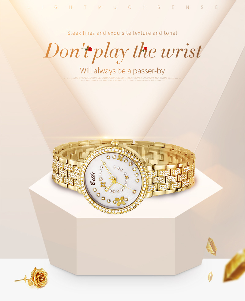 Belbi Watch Accept OEM Logo Can Be on Watch Dial Face Watch Back Case Straps Professional Designer Made in China
