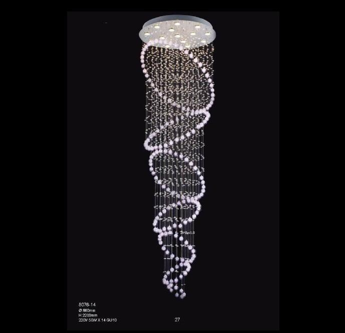 High Quality Modern Design Crystal Chandelier Ceiling Lamp (8076-14)