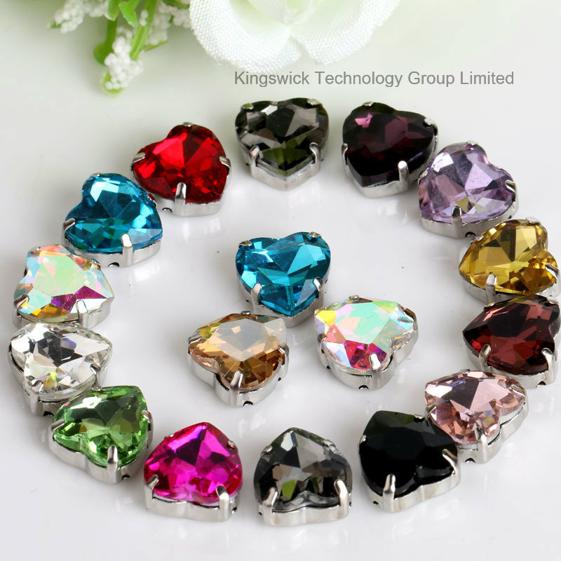Sew on Rhinestone in Metal Base Crystal Stones Setting