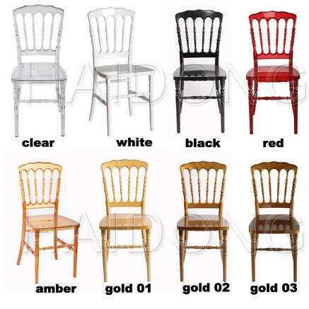 Clear Crystal Resin Napoleon Chairs