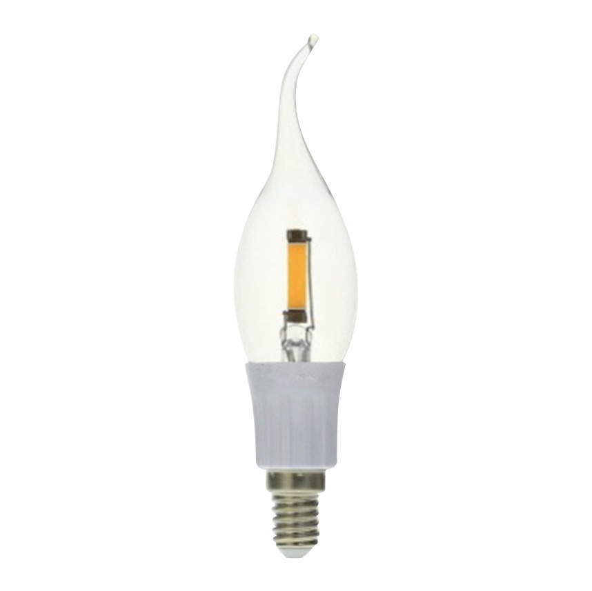 Tailed C35 1.6W 210lm Ww E27 COB LED Bulb