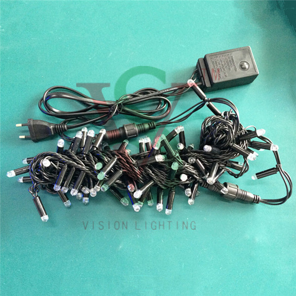Balck Wire Flashing LED String Lights for Christmas Tree Decorations
