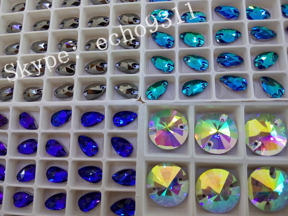 Sew on Crystal Stones 13*18mm Drop Shape Glass Stones