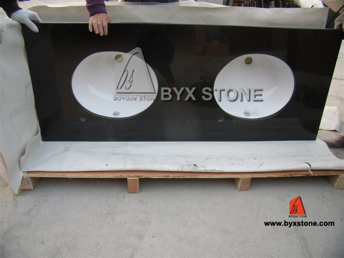 Shanxi Black / China Black Granite Vanity Top for Bathroom