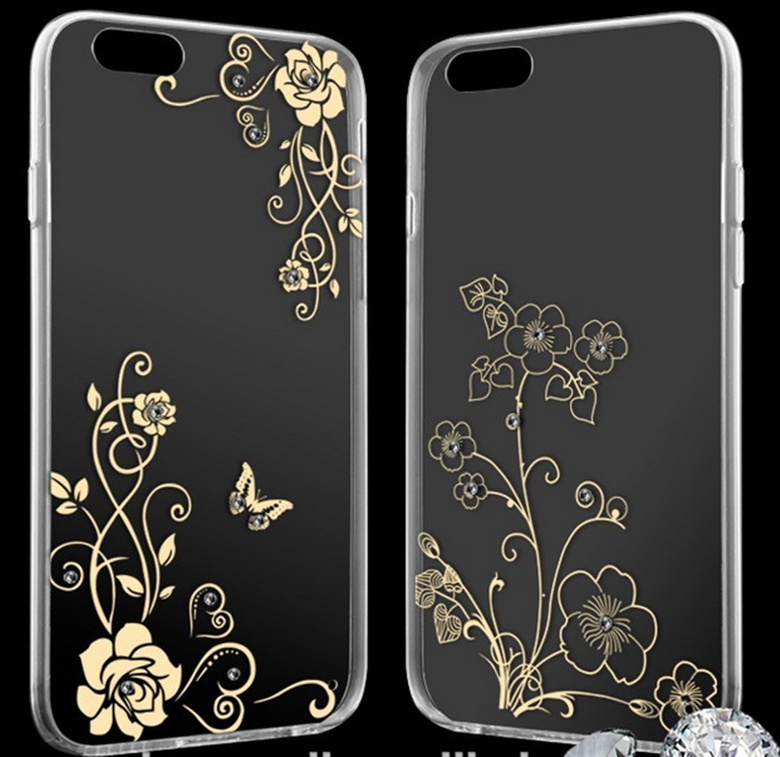 Smart Phone Cover with Bling Crystal Diamond Design for iPhone/Samsung