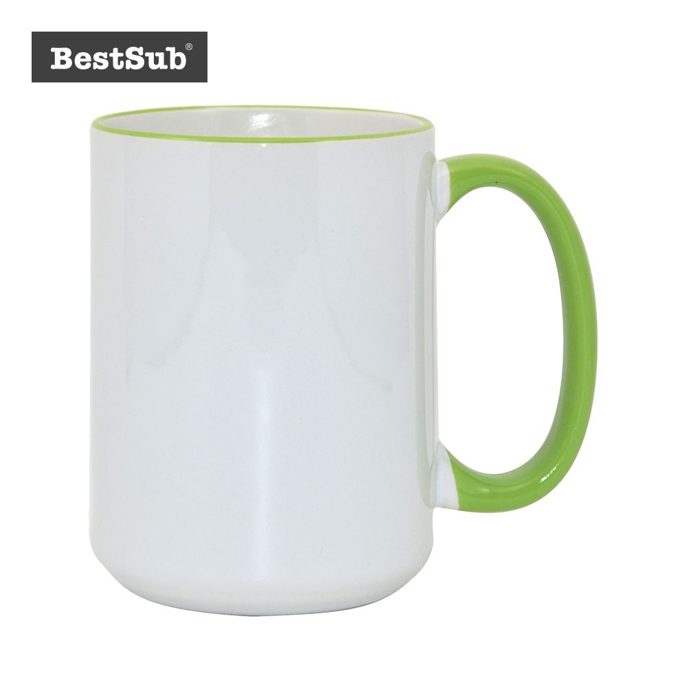 Bestsub Sublimation 15oz Rim and Handle Color Photo Mug (B21B-09)
