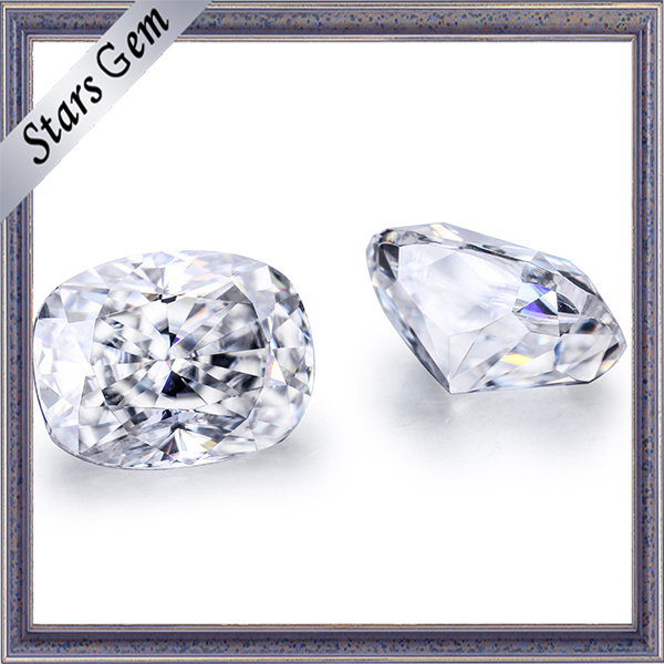 New Crushed Ice Cut Cushion Loose Moissanite Stone