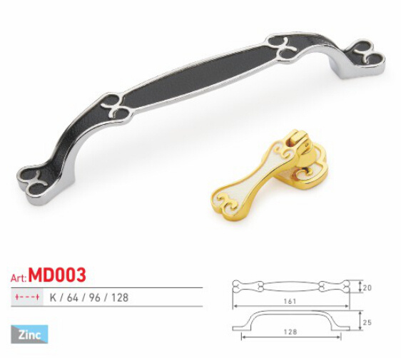 Modern Simple Design Zinc Alloy PC Finish Cabinet Handle (MD003)
