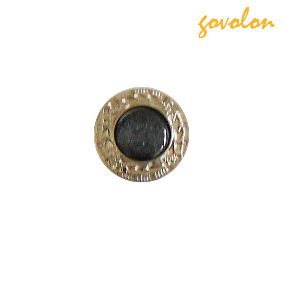 Newest Round Pearl Button with Metal Edge