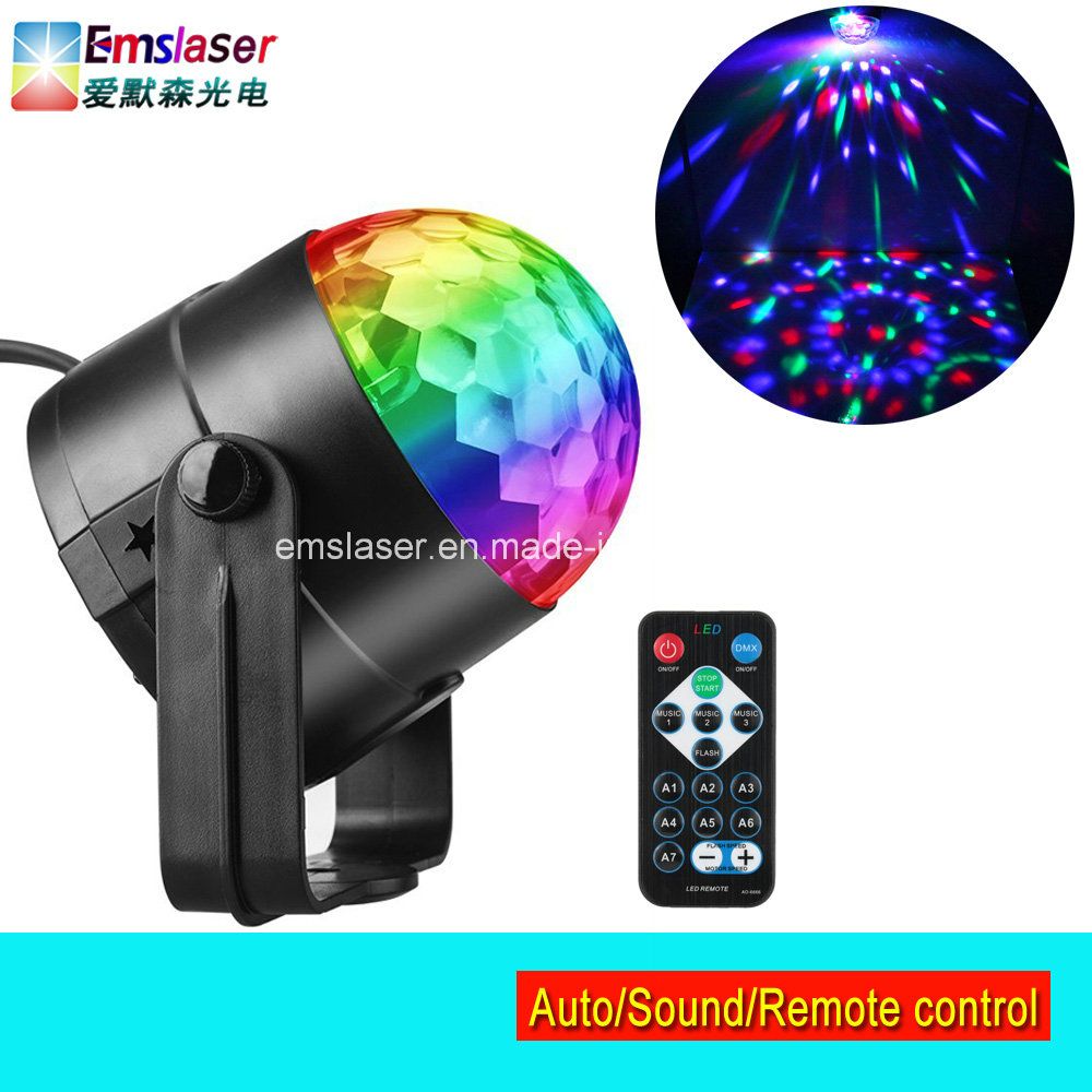 LED Magic Disco Ball Stage Lighting RGB Effect DJ Party Lighting with Remote Control