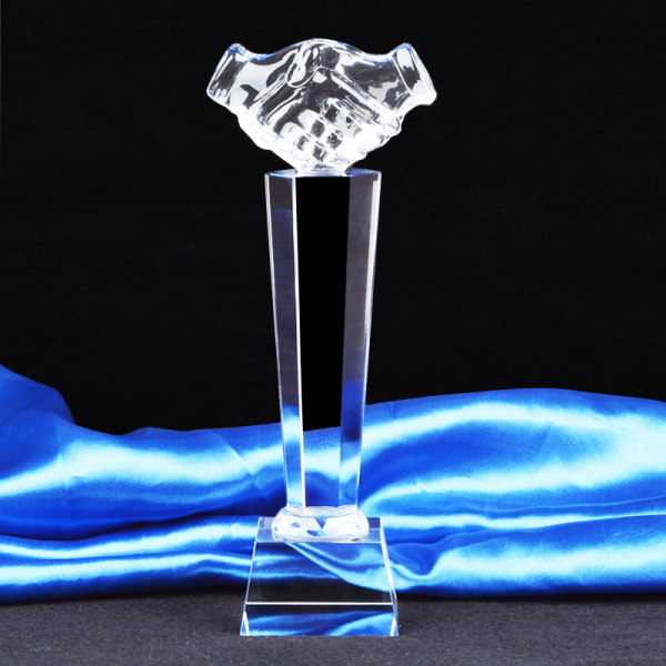 Winner Clear Crystal Trophy Award for Cooperation