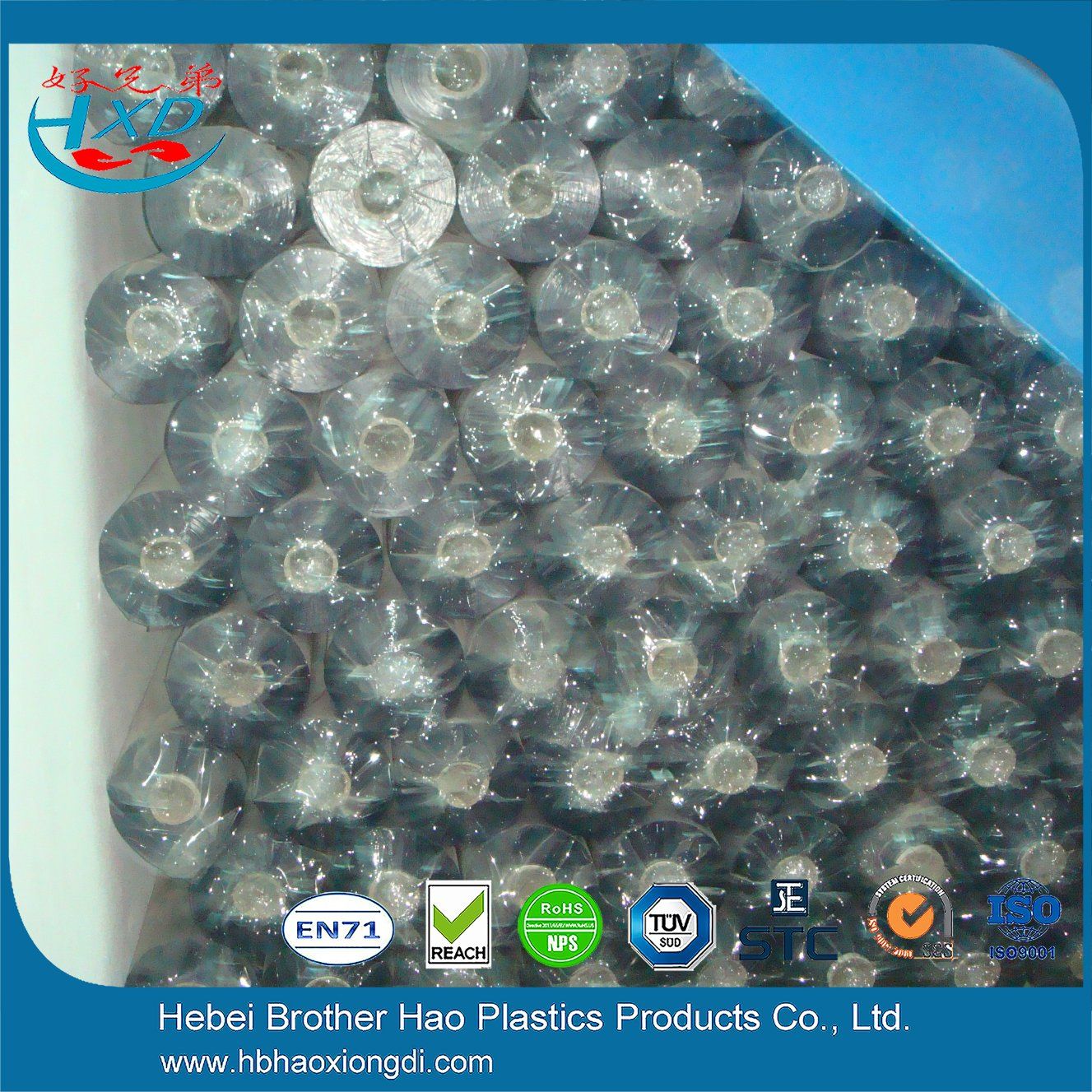 6mm Thick Durable RoHS Quality Flexible Clear Blue PVC Strip Curtain Door Sheet