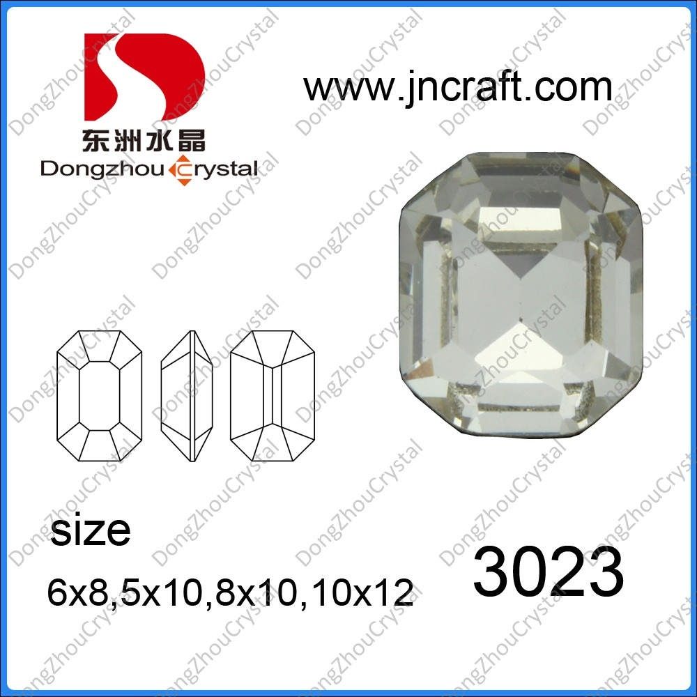 8*10mm Crystal Grey with Metal Setting in High Quality