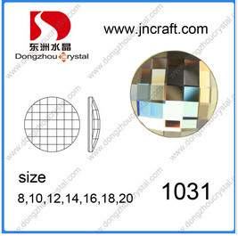 Roud and Square Flat Back Glass Mirror Beads Stones