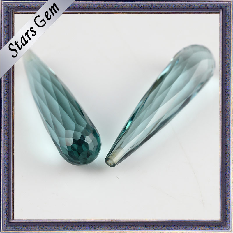 Waterdrop Shape Facted Cut Glass Gem Stone for Jewelry