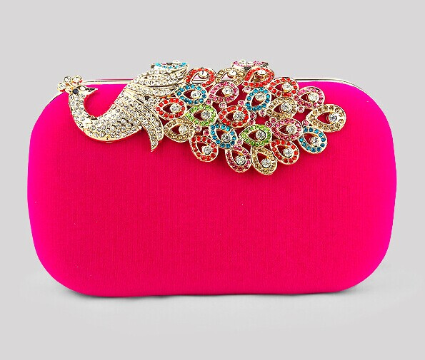 Women Designer Fashionable Peacock Lady Evening Hand Clutches Bag (XW006)