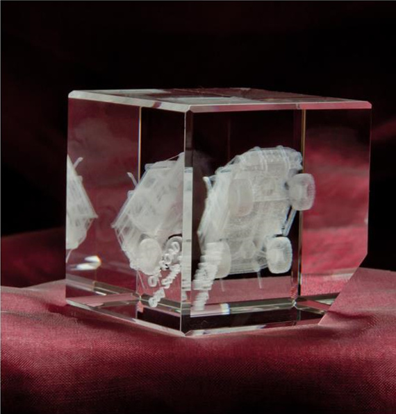 Car Machine Crystal Cube Engraving