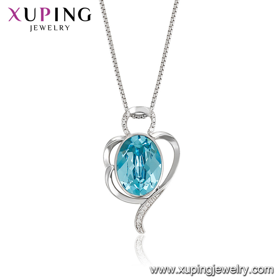 44070 Xuping Stainless Steel Necklace Chain Crystals From Swarovski for Ladies Jewelry