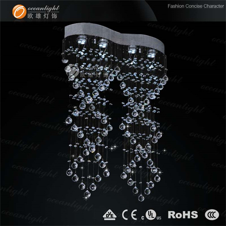 Chandelier Restaurant Pendant Lamp, Oval Crystal Pendant Lighting (OM9341)